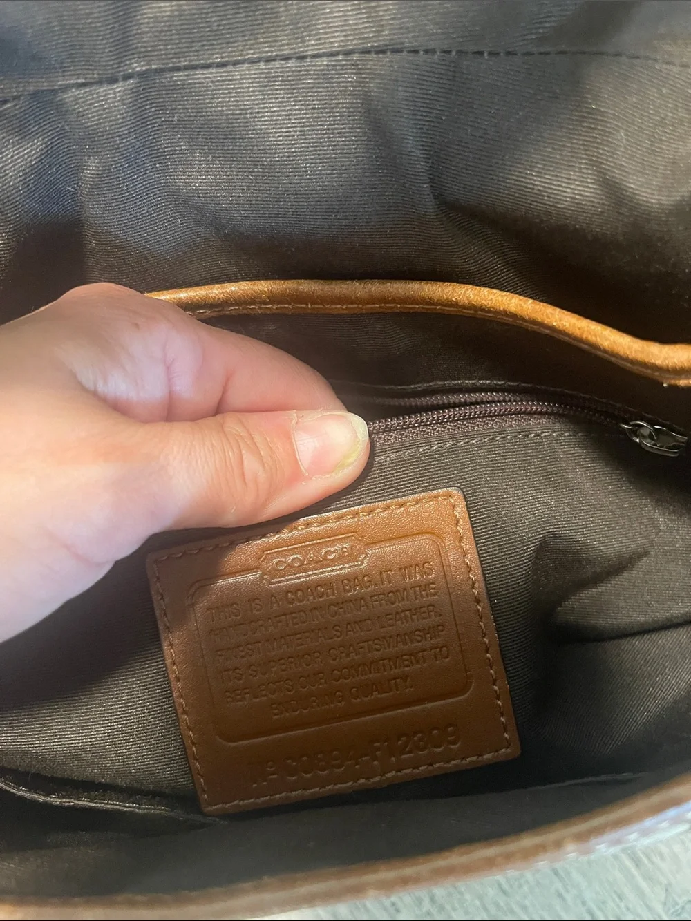 COACH Y2K F12309 Beige Signature C Soho Shoulder Bag